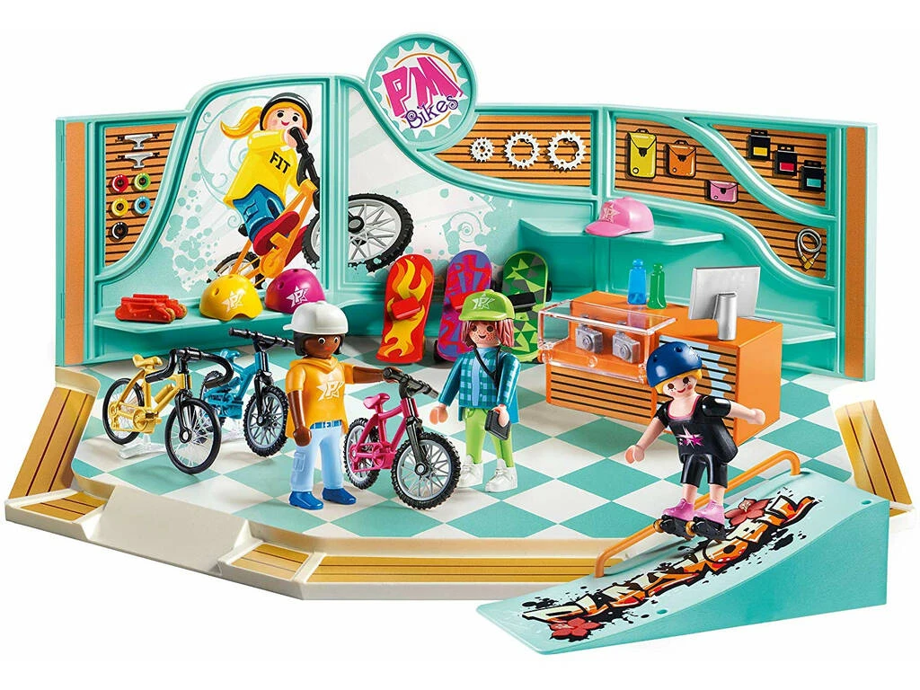 Playmobil Tienda De Bicicletas Y Skate 9402 4 Playmobil Tienda De Bicicletas Y Skate 9402 - Imagen 2