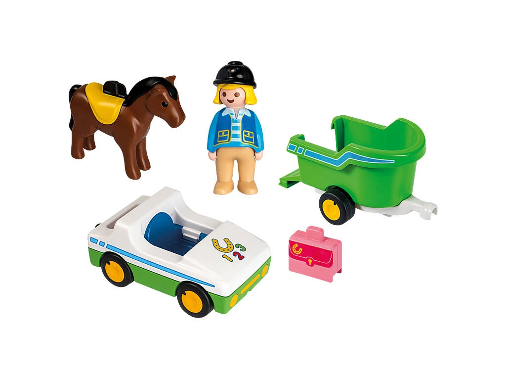 Playmobil 1,2,3 Coche Con Remolque De Caballo Playmobil 70181 4 Playmobil 1,2,3 Coche Con Remolque De Caballo Playmobil 70181 - Imagen 2