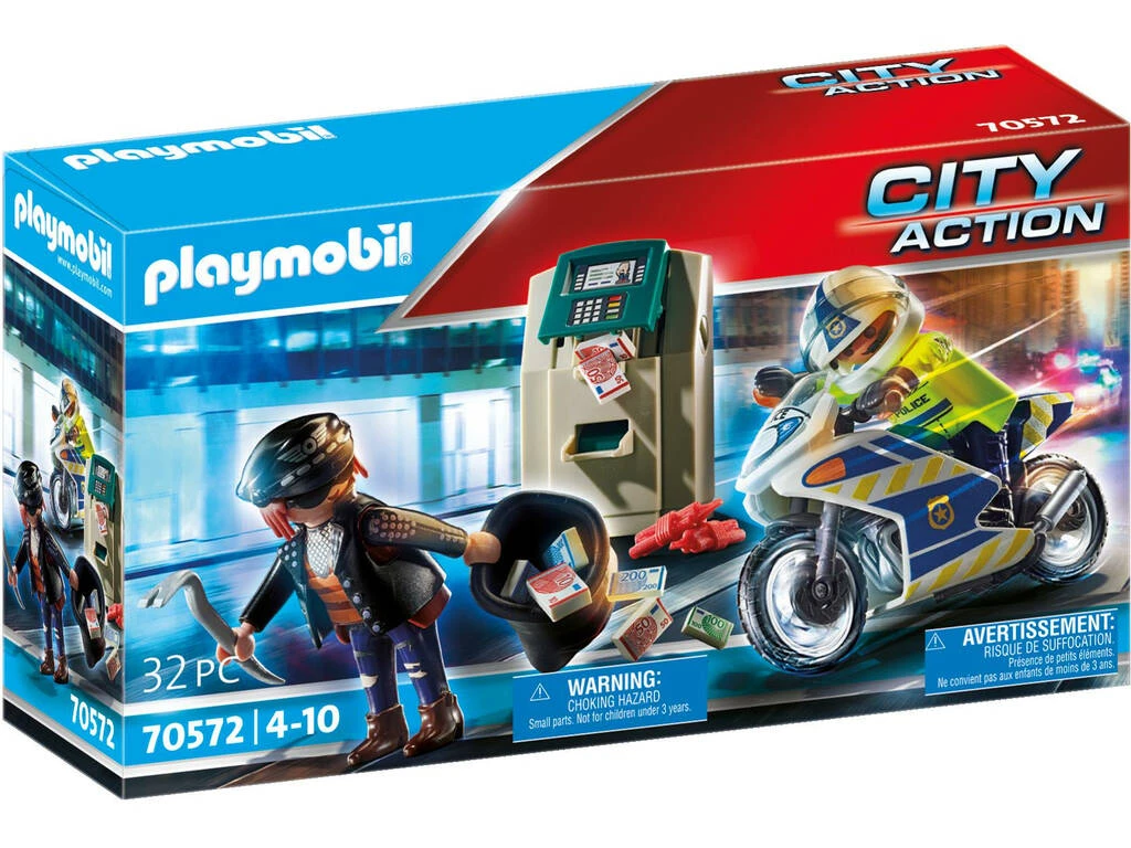 Playmobil City Action Moto Persecución Del Ladrón De Dinero 70572 3 Playmobil City Action Moto Persecución Del Ladrón De Dinero 70572