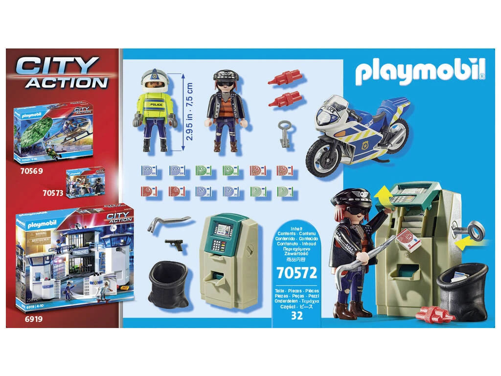 Playmobil City Action Moto Persecución Del Ladrón De Dinero 70572 7 Playmobil City Action Moto Persecución Del Ladrón De Dinero 70572 - Imagen 5