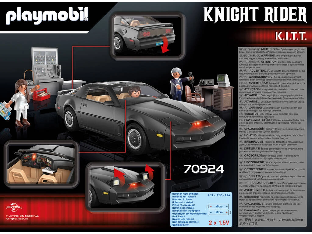 Playmobil Knight Rider K.I.T.T. El Coche Fantástico 70924 11 Playmobil Knight Rider K.I.T.T. El Coche Fantástico 70924 - Imagen 9