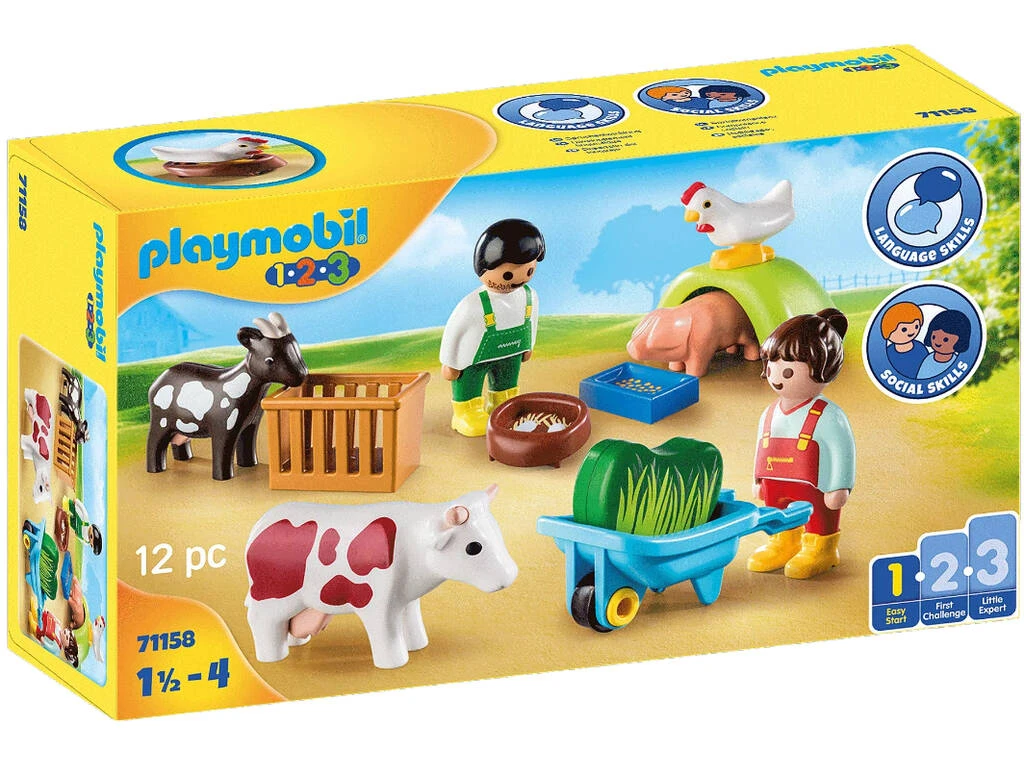 Playmobil 1.2.3 Diversión En La Granja 71158 3 Playmobil 1.2.3 Diversión En La Granja 71158