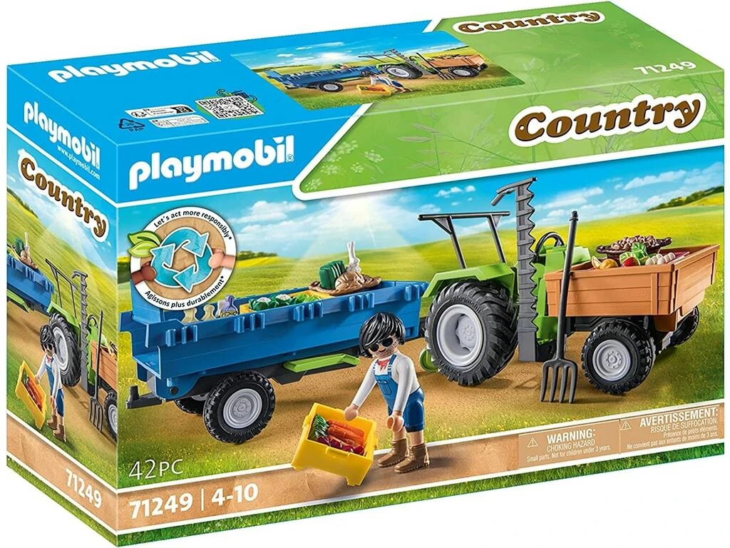 Playmobil Country Tractor Con Remolque 71249 3 Playmobil Country Tractor Con Remolque 71249