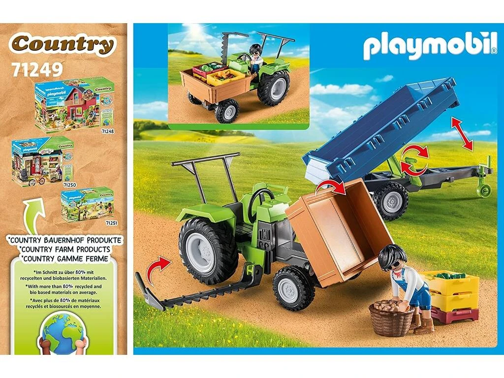 Playmobil Country Tractor Con Remolque 71249 4 Playmobil Country Tractor Con Remolque 71249 - Imagen 2