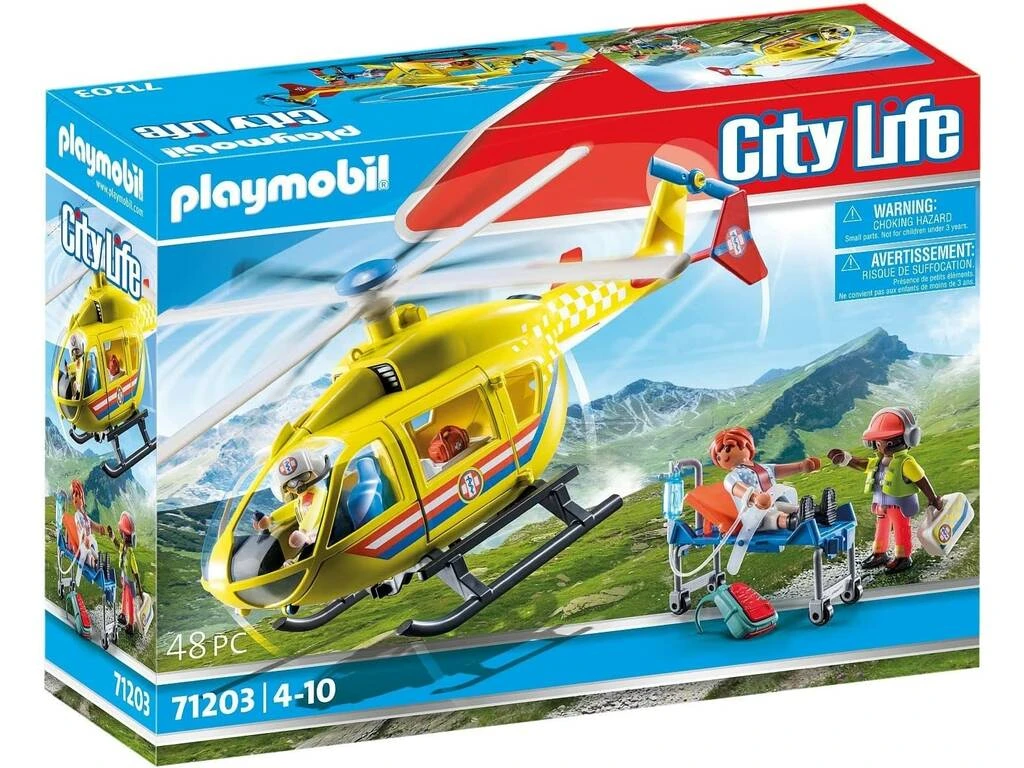 Playmobil City Life Helicoptero De Rescate 71203 3 Playmobil City Life Helicoptero De Rescate 71203
