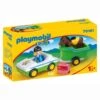 Playmobil - 1.2.3 Coche Con Remolque De Caballo -Playmobil Ventas medias 1744