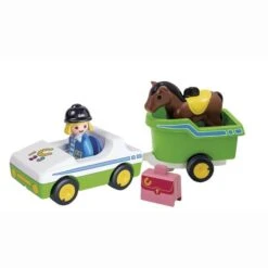 Playmobil - 1.2.3 Coche Con Remolque De Caballo -Playmobil Ventas medias 1746