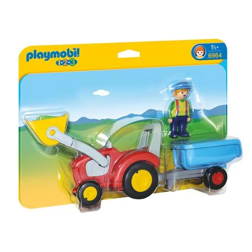 Playmobil 1.2.3 - Tractor Con Remolque - 6964 3 Playmobil 1.2.3 - Tractor Con Remolque - 6964 - Imagen 2