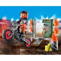 Playmobil - Pack Inicial Playmobil Stunt Show: Moto Y Pared De Fuego ㅤ -Playmobil Ventas medias 254