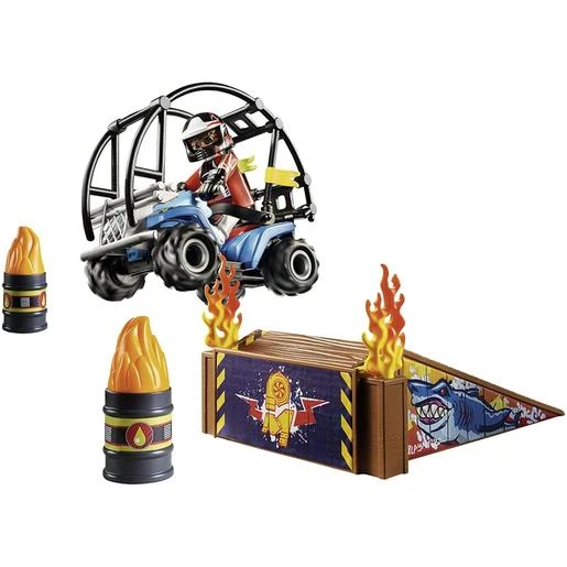 Playmobil - Starter Pack Stuntshow Quad Con Rampa De Fuego 70820 4 Playmobil - Starter Pack Stuntshow Quad Con Rampa De Fuego 70820 - Imagen 2