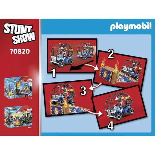 Playmobil - Starter Pack Stuntshow Quad Con Rampa De Fuego 70820 10 Playmobil - Starter Pack Stuntshow Quad Con Rampa De Fuego 70820 - Imagen 8