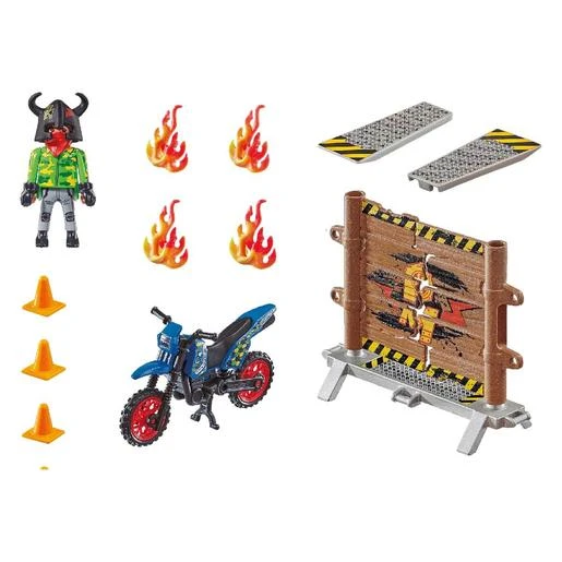 Playmobil - Stuntshow Moto Con Muro De Fuego - 70553 4 Playmobil - Stuntshow Moto Con Muro De Fuego - 70553 - Imagen 2