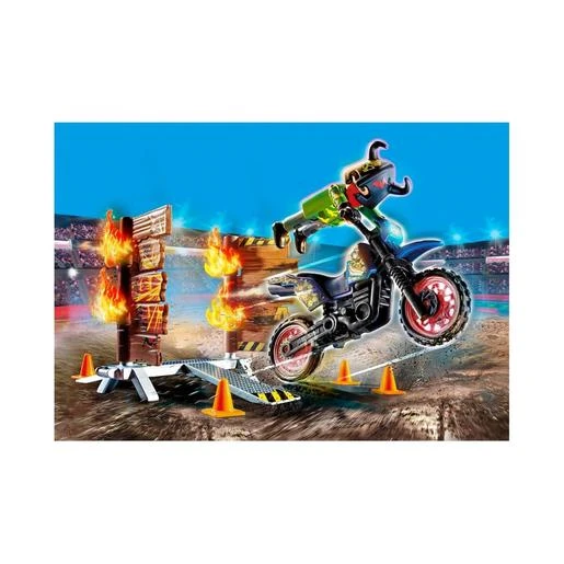 Playmobil - Stuntshow Moto Con Muro De Fuego - 70553 6 Playmobil - Stuntshow Moto Con Muro De Fuego - 70553 - Imagen 4