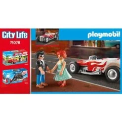Playmobil - Starter Pack Coche Hot Rod Estilo Años 50 Playmobil City Life ㅤ -Playmobil Ventas medias 575