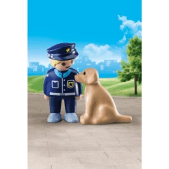 PLAYMOBIL ® 1 2 3 Oficial De Policía Con Perro -Playmobil Ventas playmobil 1 2 3 oficial de policia con perro a294048 2