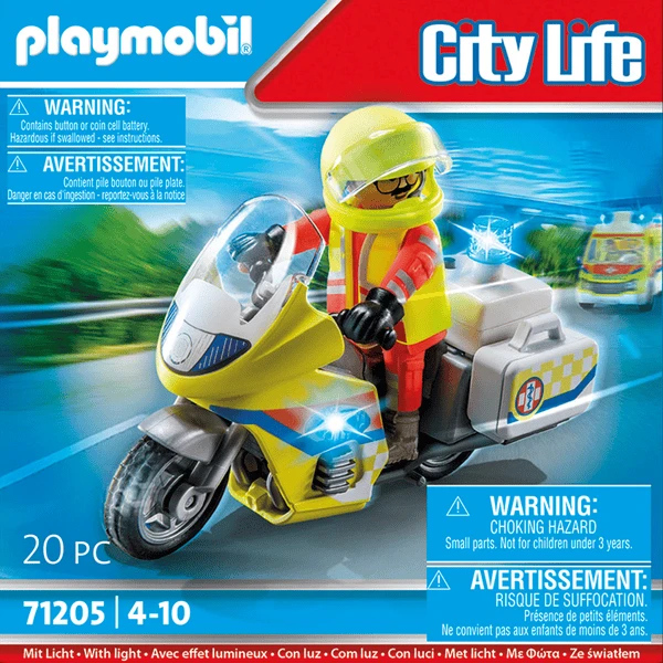 PLAYMOBIL ® Médico De Urgencias En Moto Con Luz Intermitente 7 PLAYMOBIL ® Médico De Urgencias En Moto Con Luz Intermitente - Imagen 5