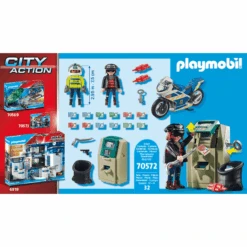 PLAYMOBIL ® Policía Ladrón De Dinero De La Motocicleta -Playmobil Ventas playmobil policia ladron de dinero de la motocicleta a305088 4